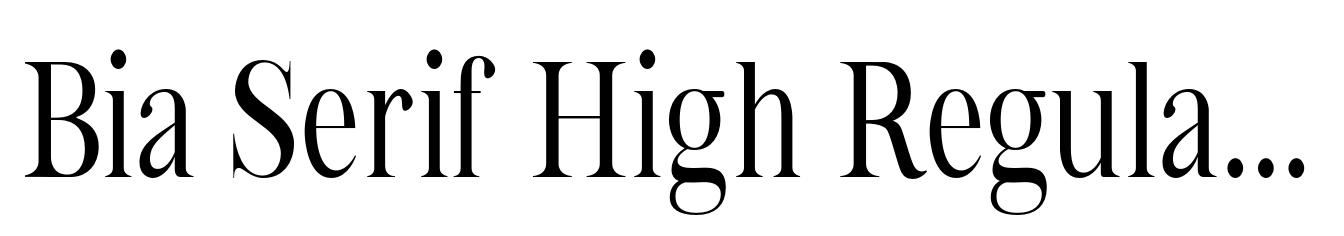 Bia Serif High Regular Condensed